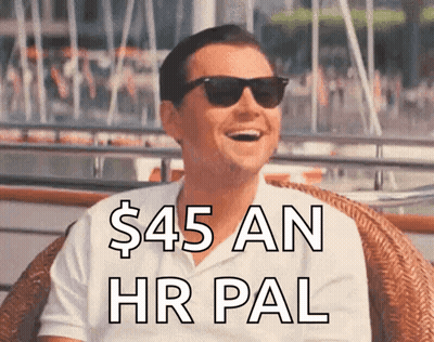 Man In Sunglasses Laughing Says $45 An Hr Pal GIF