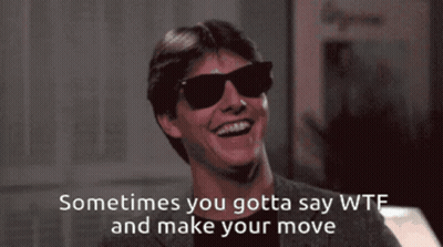 Man In Sunglasses Laughing Sometimes You Gotta Say WTF And Make Your Move GIF
