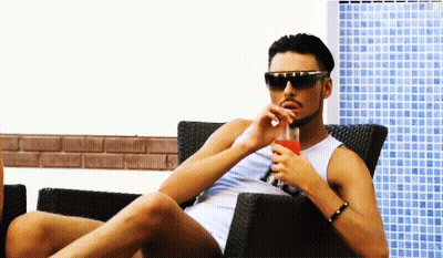 Man In Sunglasses Legs Crossed GIF