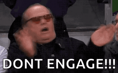 Man In Sunglasses Making Funny Face Saying Don't Engage GIF