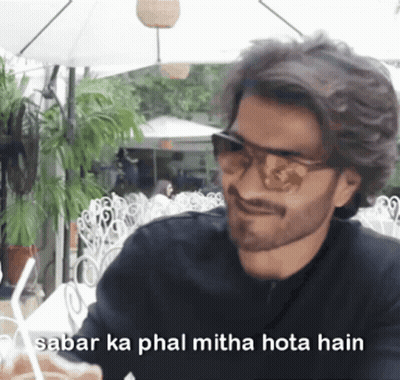 Man In Sunglasses Sabar Ka Phal Mitha Mota Hain GIF