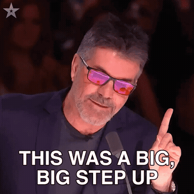 Man In Sunglasses Saying Big Step Up GIF