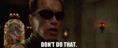 Man In Sunglasses Saying Don't Do That GIF