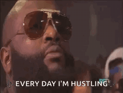 Man In Sunglasses Saying Every Day I'm Hustling GIF