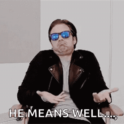 Man In Sunglasses Saying He Means Well GIF