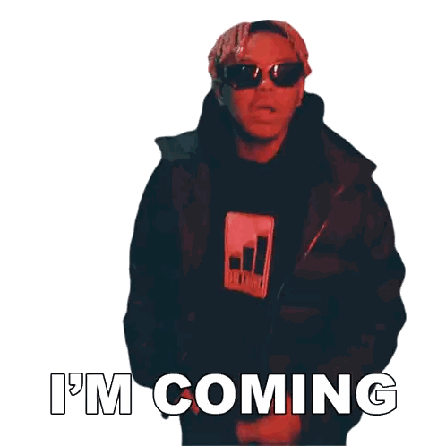 Man In Sunglasses Saying I'm Coming Sticker