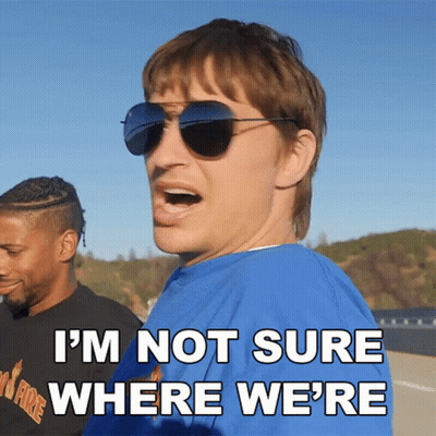 Man In Sunglasses Saying I'm Not Sure Where We're GIF