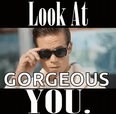 Man In Sunglasses Saying Look At Gorgeous You GIF