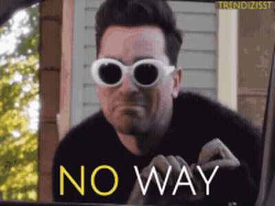 Man In Sunglasses Saying No Way In Car GIF