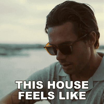 Man In Sunglasses Saying This House Feels Like GIF