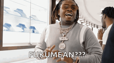 Man In Sunglasses Says Fukumean In Jewelry Store GIF