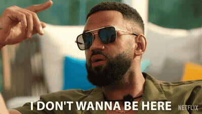 Man In Sunglasses Says I Don't Wanna Be Here GIF