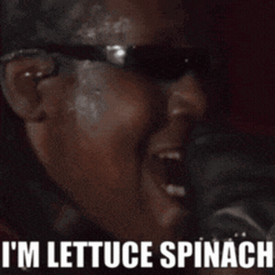 Man In Sunglasses Says I'm Lettuce Spinach At Mic GIF