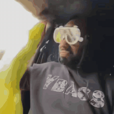 Man In Sunglasses Shirt Saying Yeas GIF