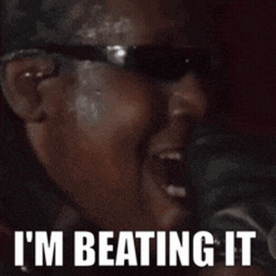 Man In Sunglasses Singing I'm Beating It GIF