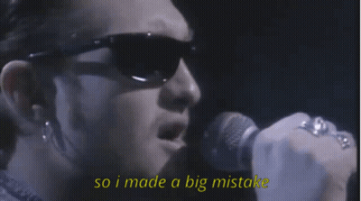 Man In Sunglasses Singing Into Microphone Saying So I Made A Big Mistake GIF