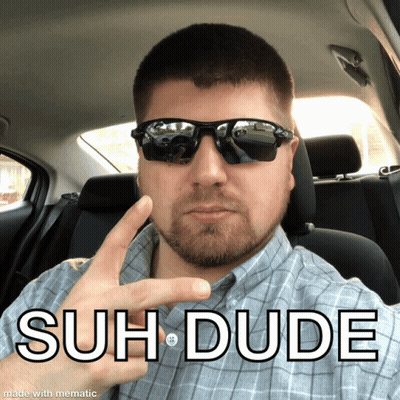 Man In Sunglasses Sitting In Car Saying Suh Dude GIF