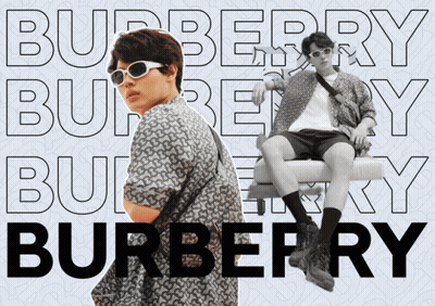 Man in Sunglasses Sitting on Bench Burberry