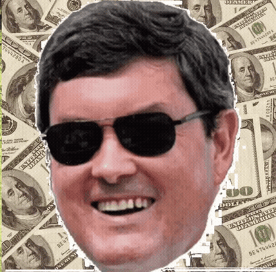 Man In Sunglasses Smiling With Hundred Dollar Bills GIF