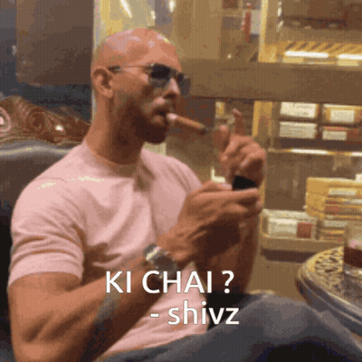 Man In Sunglasses Smoking Cigar Saying Ki Chai GIF