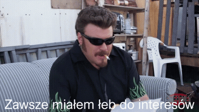Man In Sunglasses Smoking With Zawsze Miałem Teb Do Interesów GIF