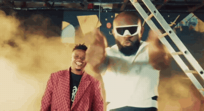 Man In Sunglasses Standing Next To Another Man GIF