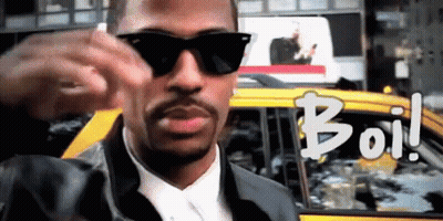 Man In Sunglasses Taxi With Boi GIF