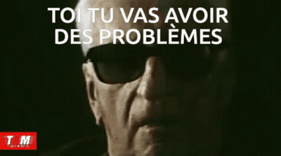Hombre con gafas de sol Tú vas a tener problemas GIF