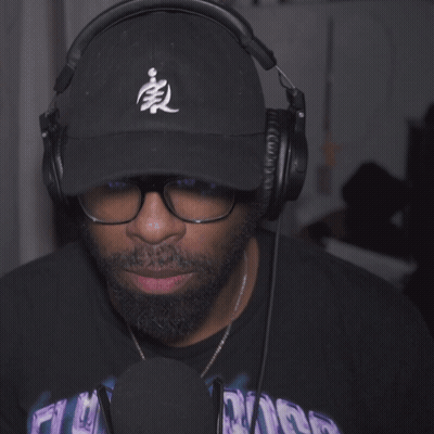 Man In Sunglasses Wearing I'm A King Shirt Says Go With What You Feel GIF