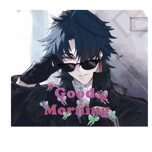 Man In Sunglasses With Butterflies Sticker