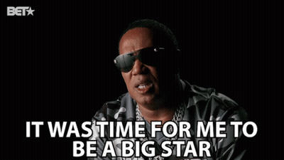 Man In Sunglasses With It Was Time For Me To Be A Big Star Shirt GIF