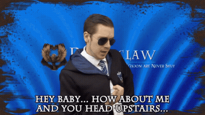 Man In Sunglasses With Law On Blue Background GIF