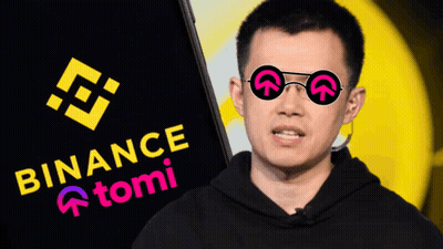 Man In Sunglasses With Phone Saying Binance Tomi GIF