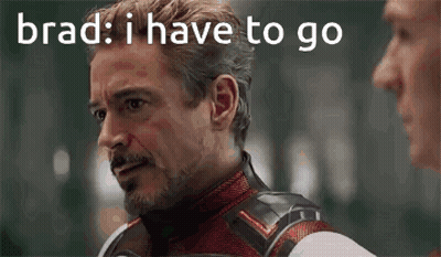 Man In Superhero Costue Saying Brad I Have To Go GIF