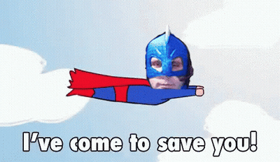 Man In Superhero Costume Flying GIF