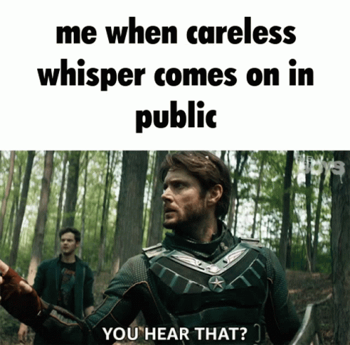 Man In Superhero Costume Me When Careless Whisper Comes On GIF