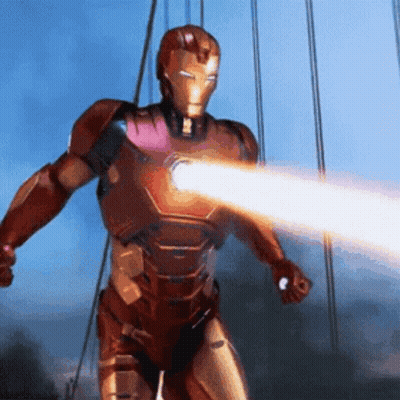 Man In Superhero Costume Shooting Lightning Bolt GIF
