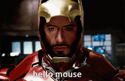 Man In Superhero Suit Saying Hello Mouse GIF