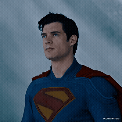 Man In Superman Costume Close Up Doorenswetgifs GIF