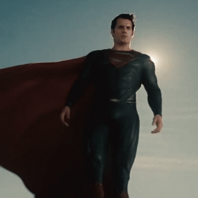 Man In Superman Costume Hovering GIF