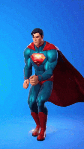 Man In Superman Costume Jumping GIF