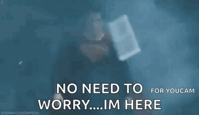 Man In Superman Costume Saying No Need To Worry I'm Here GIF