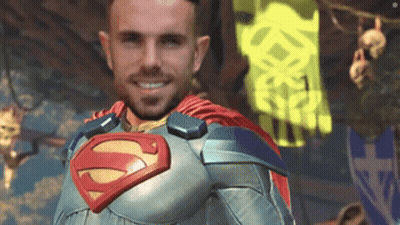 Man In Superman Costume Smiling GIF