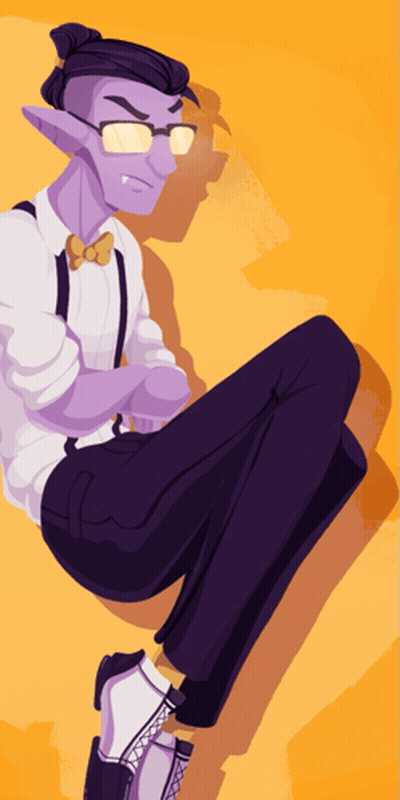 Man In Suspenders And Glasses GIF