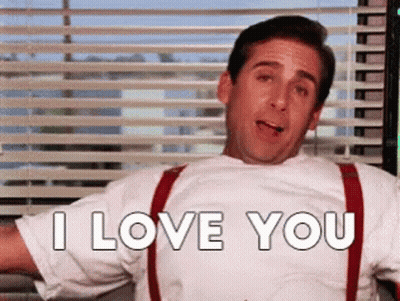 Man In Suspenders And White Shirt Saying I Love You GIF