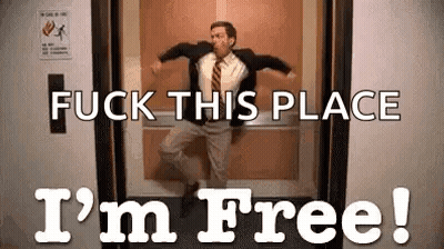 Man In Sweater Saying Im Free GIF