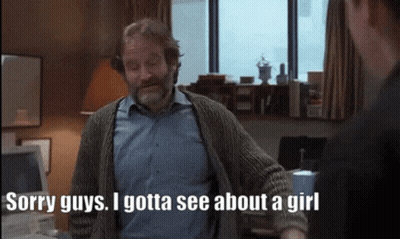 Man In Sweater Sorry Guys I Gotta See About A Girl GIF
