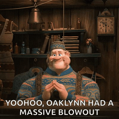 Man In Sweater Yoohoo Oaklynn Had A Massive Blowout GIF