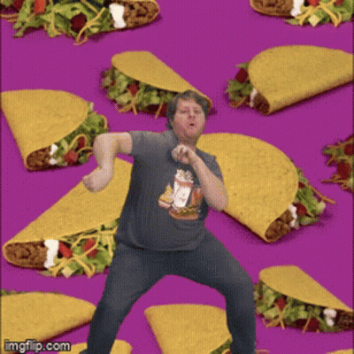 Man In Taco Shirt Dancing GIF