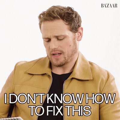 Man In Tan Jacket Says I Don't Know How To Fix This GIF